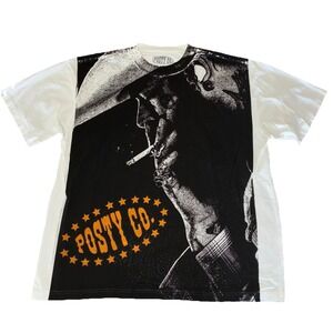 Post Malone T Shirt XXL White‎ Big Ass Stadium Tour All Over Print NEW *spots